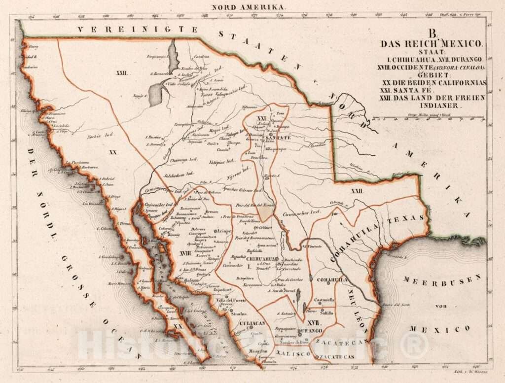 Historische Karte zeigt, dass ein Großteil der USA war früher Mexiko