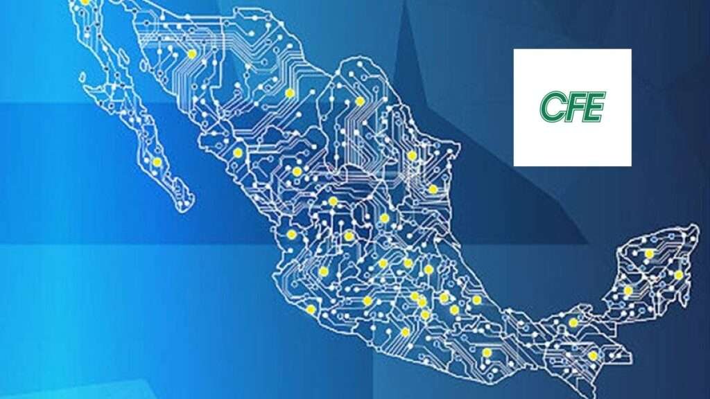 Digitale Karte Mexikos mit CFE Stromnetz – Strom und Wasser Kosten in Mexiko hängen vom Tarifgebiet ab